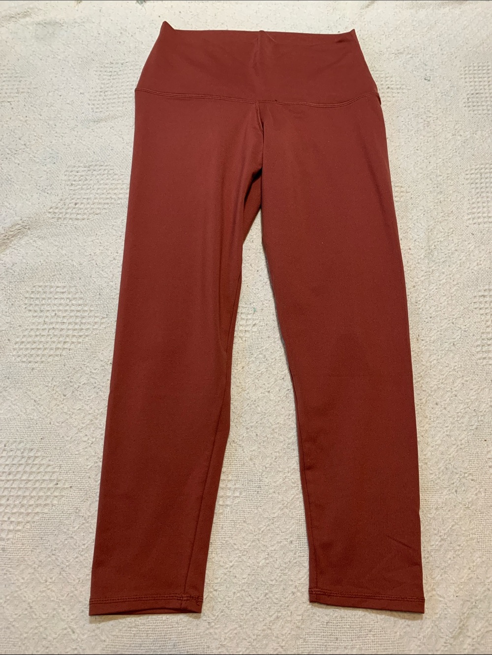 Silver Icing High-Rise Leggings in Rust Red